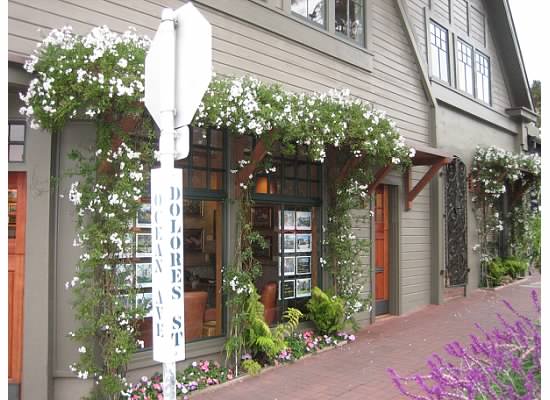 Carmel Shops Adorned with Climbing Vines