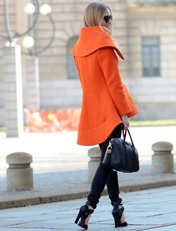 Orange is a nice pop of color for a gray winter day!