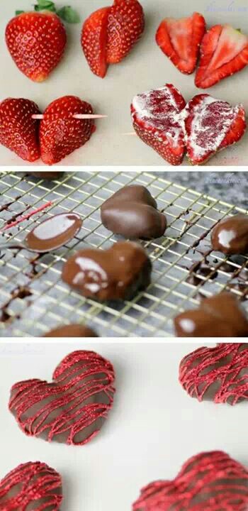 Heart Shaped Chocolate Covered Strawberries
