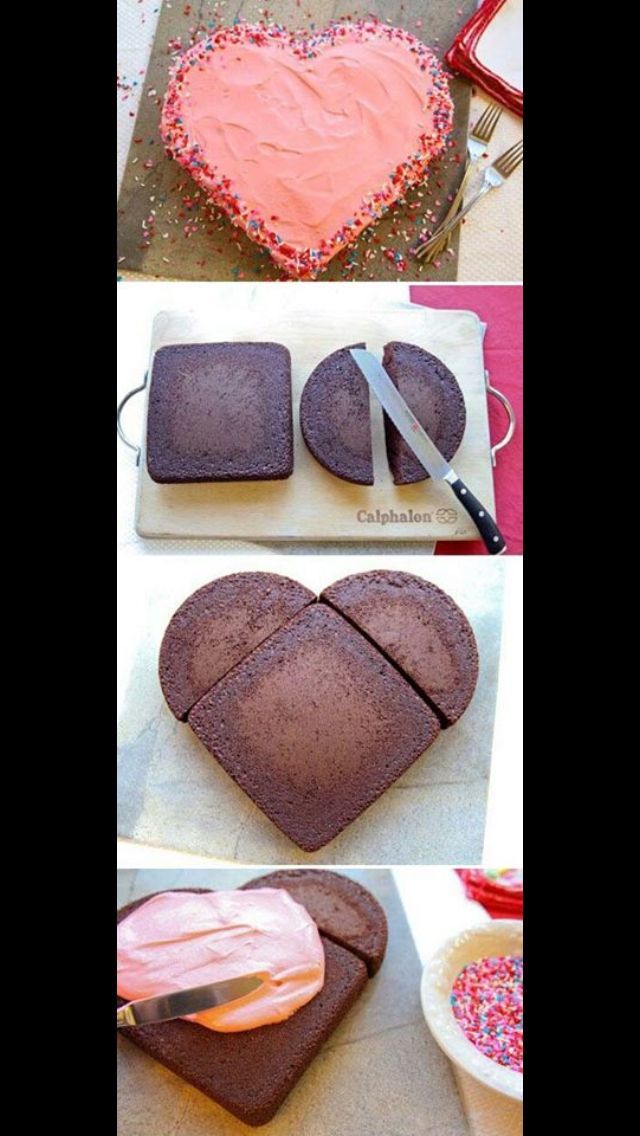 heart shaped valentine cake