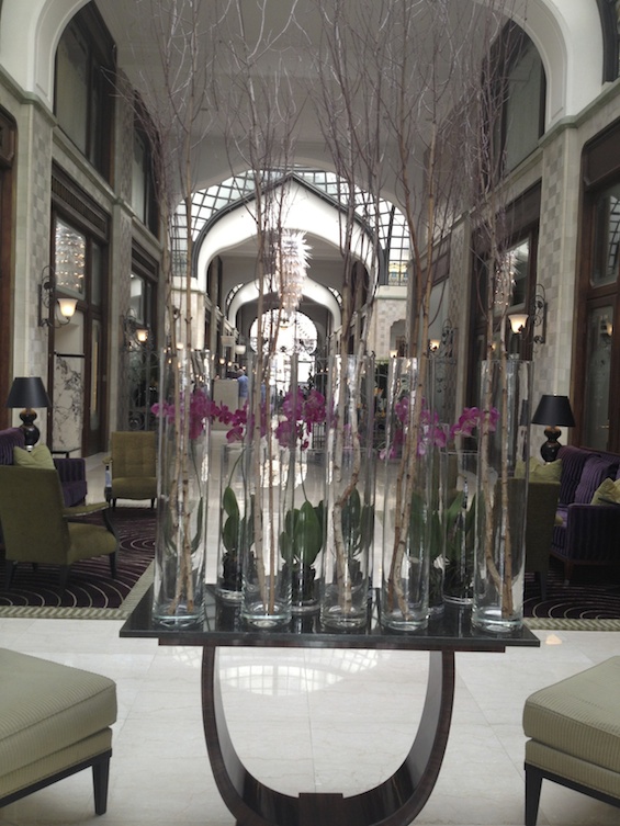 Orchid Display, Gresham Palace Lobby, Budapest