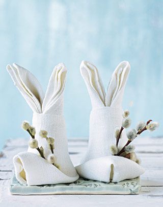 Easter Bunny Napkin Folds