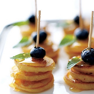 Pancake Appetizer on a Stick; Great for Brunch!