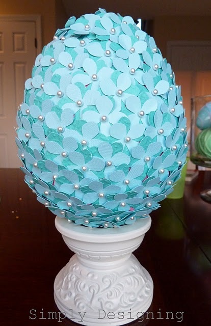 Paper Floral Easter Egg