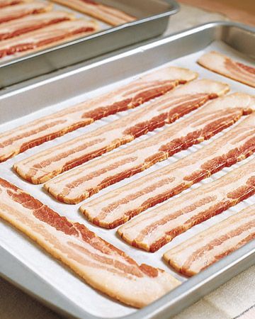 Cook bacon on parchment paper for easy clean up