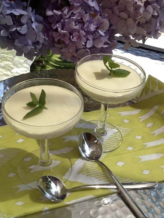 Lemon Parfaits Garnished with Fresh Mint