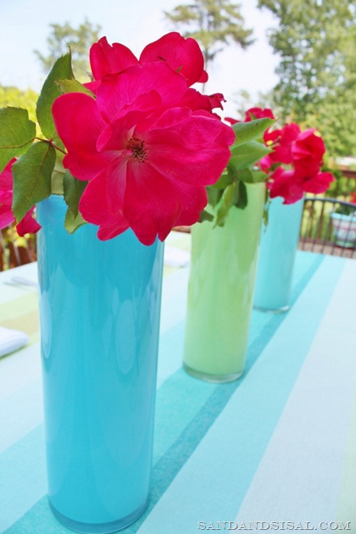 Painted Glass Vases 