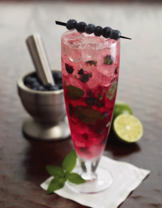 Ruth Chris Happy Hour | Blueberry Mojito 