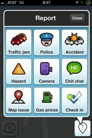 waze app screen shot