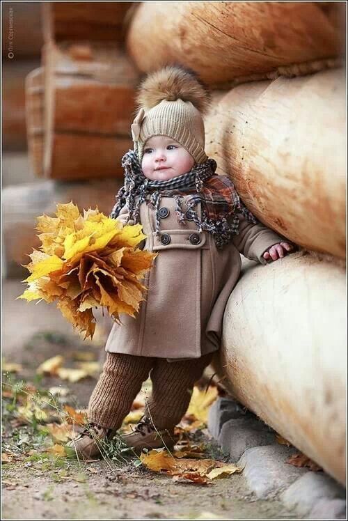 A collection of cute kids in Autumn scenes. Love those chubby cheeks!