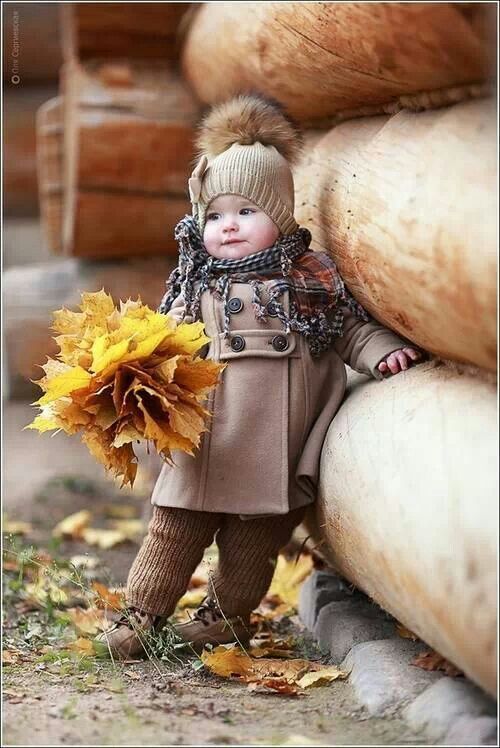 A collection of cute kids in Autumn scenes.  Love those chubby cheeks!