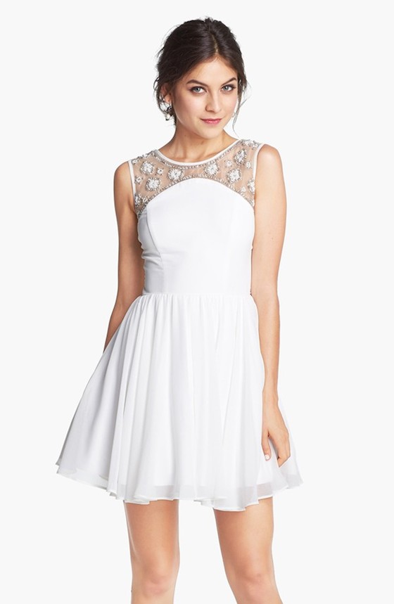 Embellished White Dress