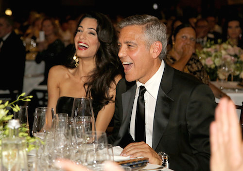 George Clooney and Amal Alamuddin Dinner Picture