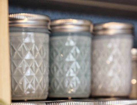 Store paint in mason jars