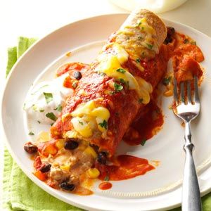 Not Your Usual Recipes for Leftover Turkey | Black Bean Turkey Enchiladas