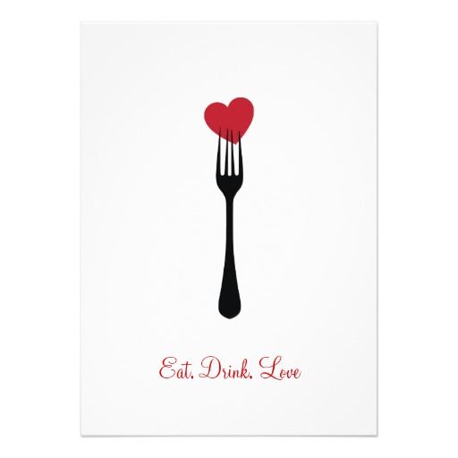 Eat Drink Love Valentine Invitation