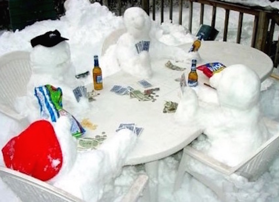 Poker Playing Snowmen