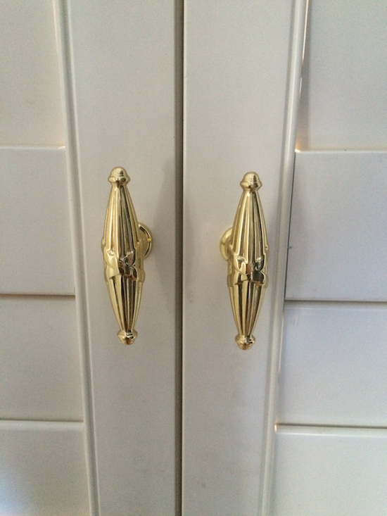 Brass handles for shutter doors