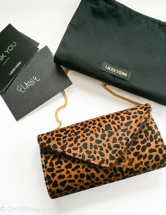 Leopard Purse with Gold Chain, Storage Bag