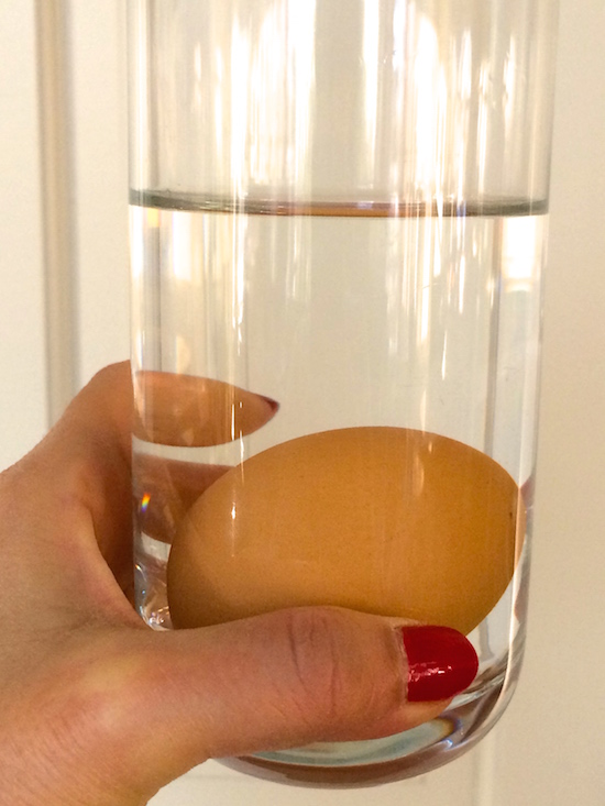 Peel Egg in Glass of Water