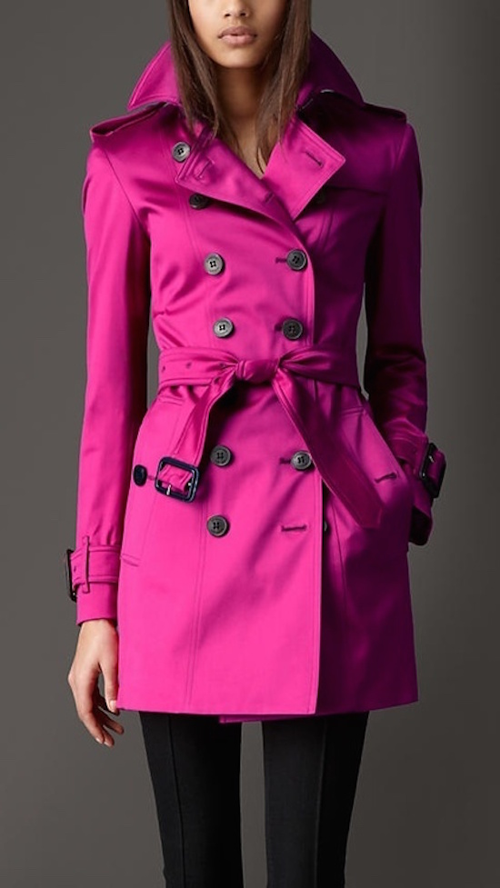 Hot Pink Trench Coat