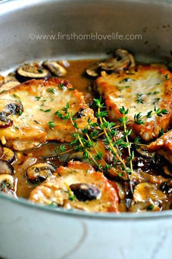 Pork Marsala with Mushrooms and Shallots - This recipe from First Home Love Life for Pork Marsala with Mushrooms and Shallots sounds like the perfect winter meal. The recipe calls for boneless center cut pork chops but I am going to try it using pork tenderloin, cut into medallions and flatten into cutlets with the palm of my hand. Pork tenderloin is so tender and it makes great cutlets.