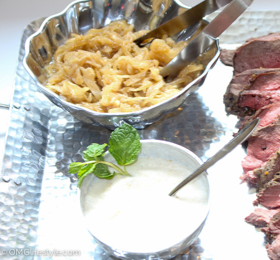 Beef Tenderloin with Caramelized Onions and Horseradish Sauce - Delicious combination!