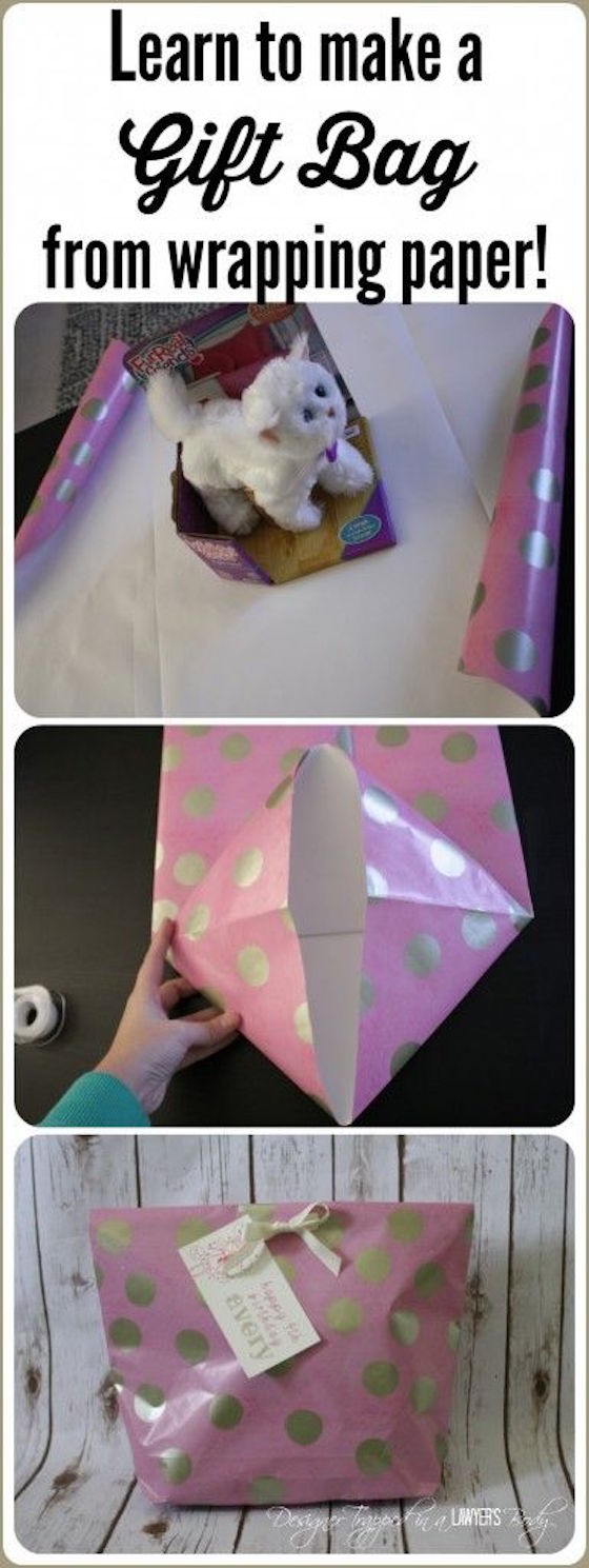 Learn to Make a Gift Bag from Wrapping Paper