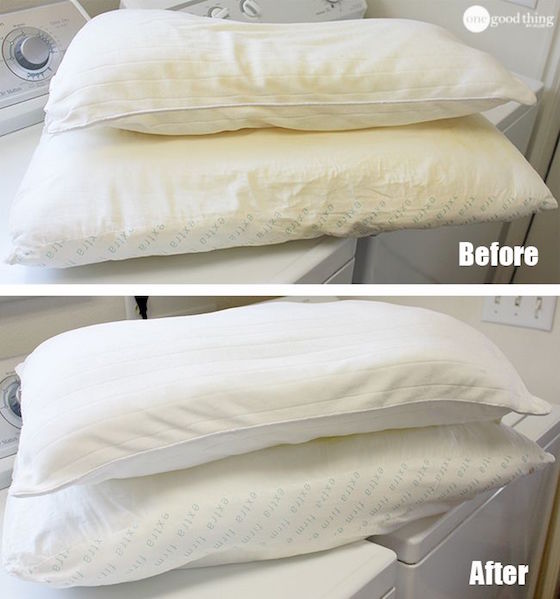 How To Wash & Whiten Yellowed Pillows