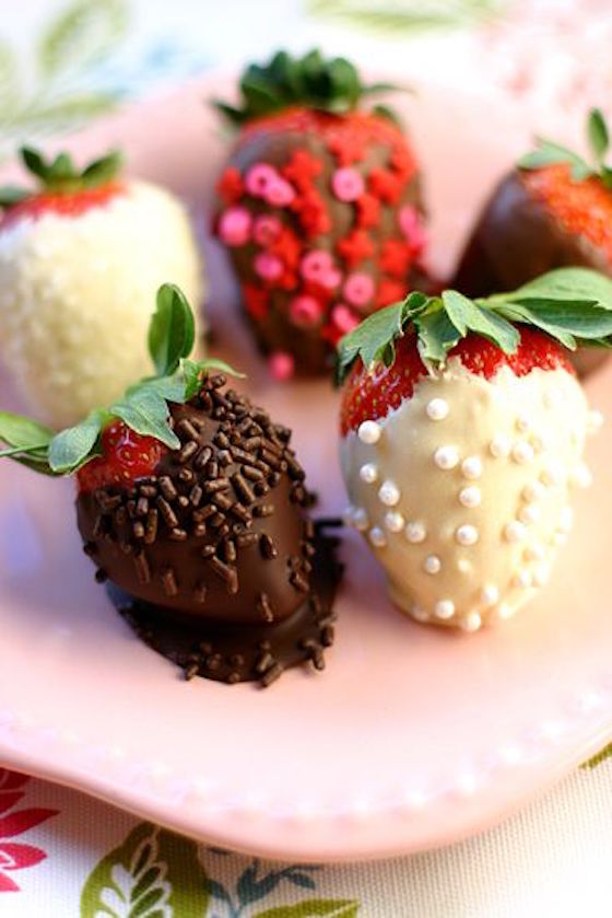 Chocolate Covered Strawberries with Sprinkles
