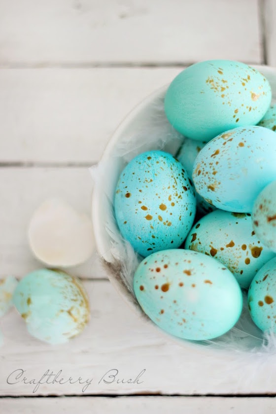 Gold Speckled Eggs for Easter