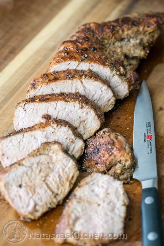 The method of cooking this pork tenderloin makes it juicy and tender.  Make an extra one for so you have leftovers for sandwiches!