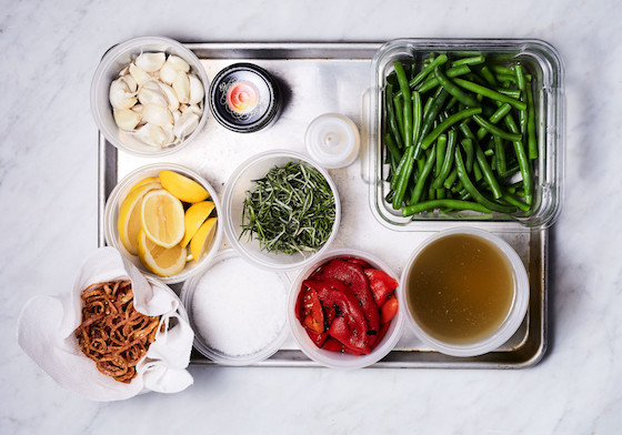 Mise en place - the French term of having all of your ingredients ready in one place before you start to cook