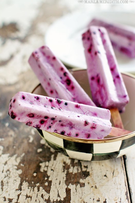 Blueberry Sour Cream Popsicles | 10 Gourmet Popsicle Recipes