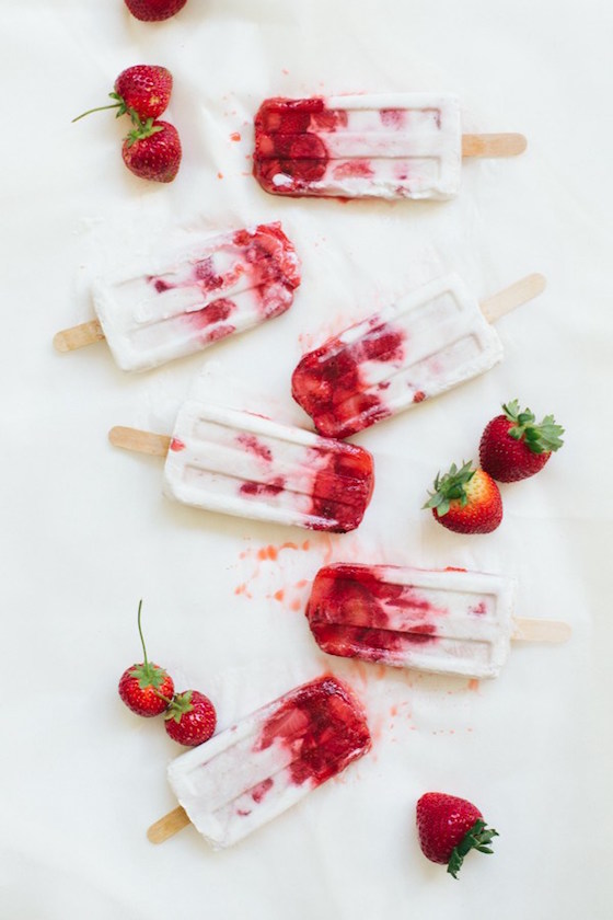 Marbled Strawberry Coconut Popsicles | 10 Gourmet Popsicle Recipes