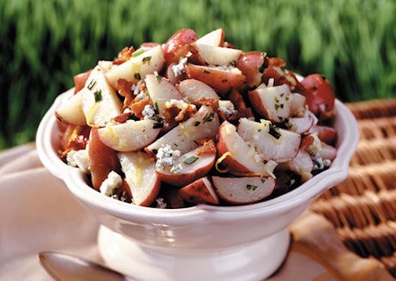 I made this Potato Salad with Bacon and Blue Cheese when it appeared on Bon Appetit Magazine in 1990!  Can't believe it's been that long ago.  It's delicious!  