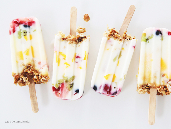 10 Gourmet Popsicle Recipes to Kick Off Your Summer | Yogurt Parfait Popsicles