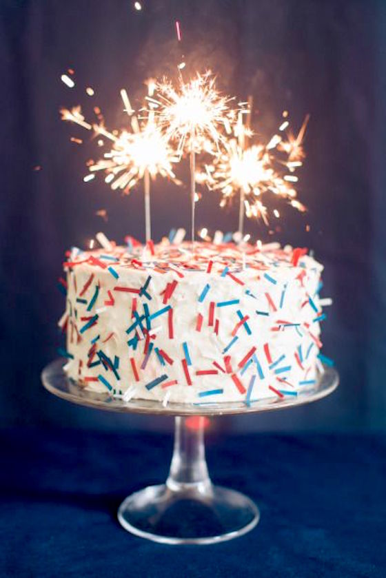 DIY 4th of July Confetti Cake