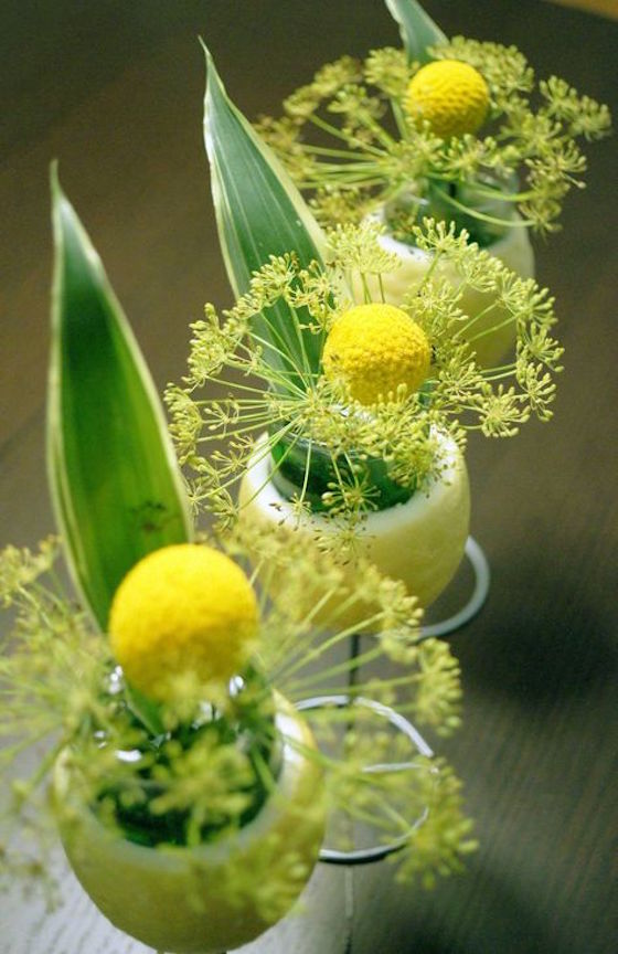 Lemons as vases