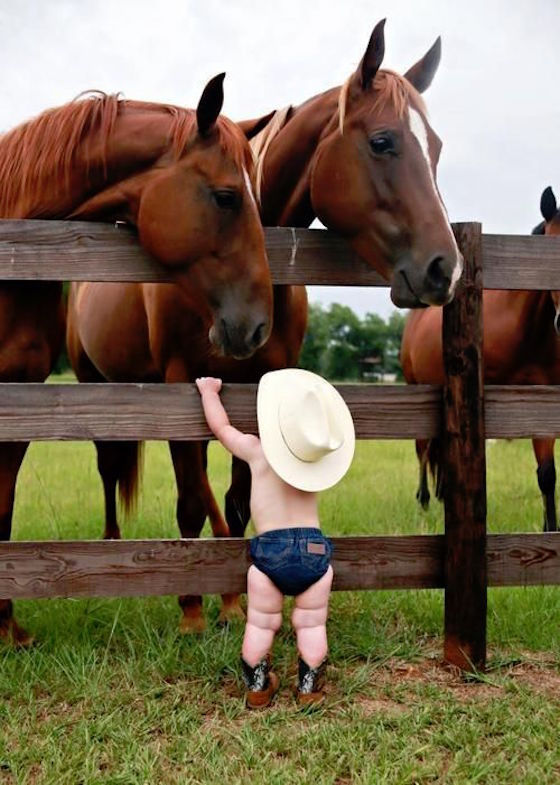 Baby Pictures that will Make You Smile - This little cowboy is too cute for words! 