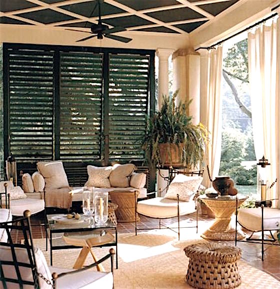 Shutters and Curtains for Privacy on the Porch