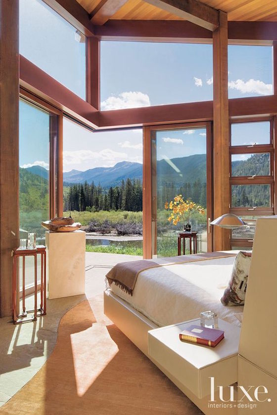 Bedroom with a gorgeous mountain view