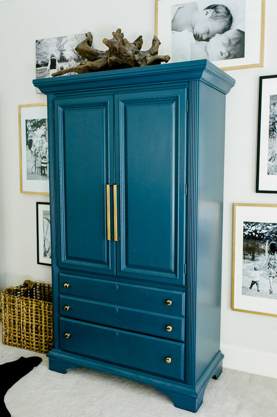 Painted furniture - this armoire makes a statement in a pretty shade of teal