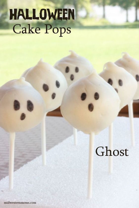 Halloween Ghoss made from Cake Pops