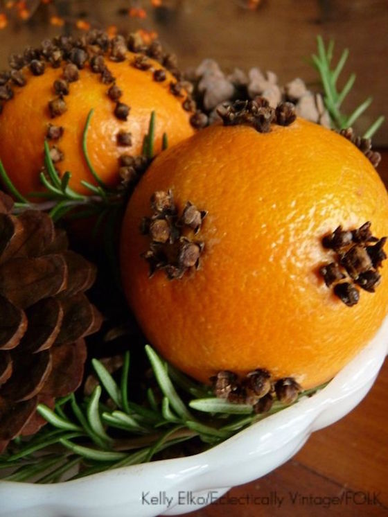 Decorative orange pomanders