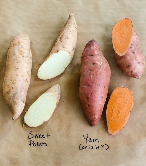 The difference between yams and sweet potatoes