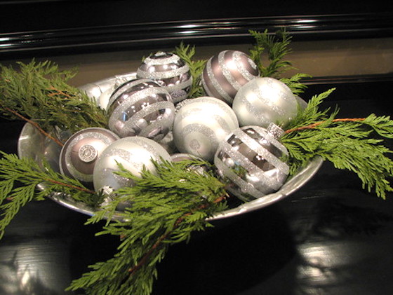 Bowl of Christmas Ornaments