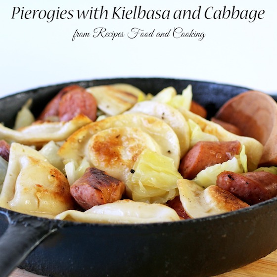 Pierogies with Kielbasa and Cabbage