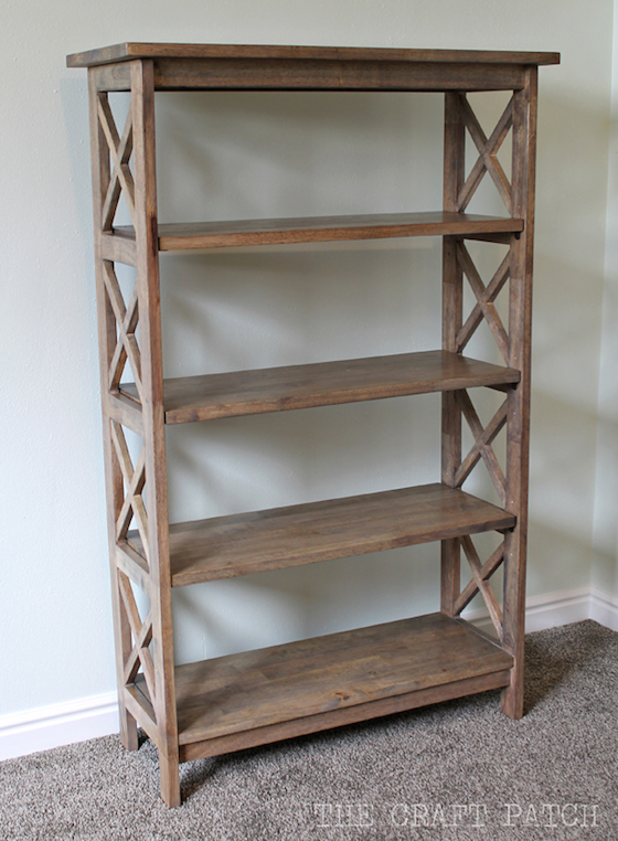 Unfinished Bookcase to Weathered Look