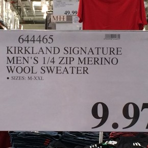 Costco Sweater Sign